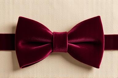 Deep burgundy instrument-case velvet bowtie